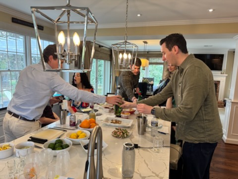 Guests being served during a reception